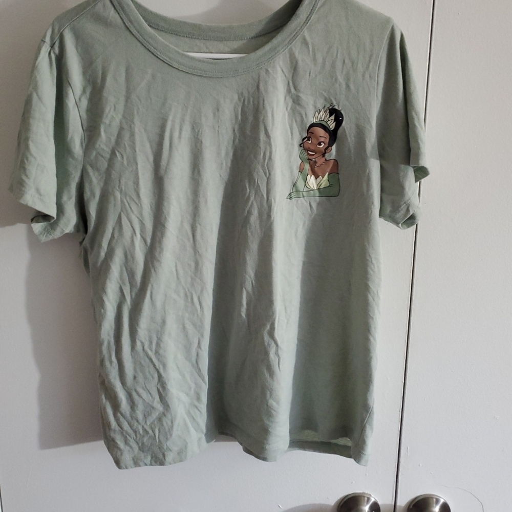 Disney Sage Green Princess Logo Tee - Picture 1 of 4